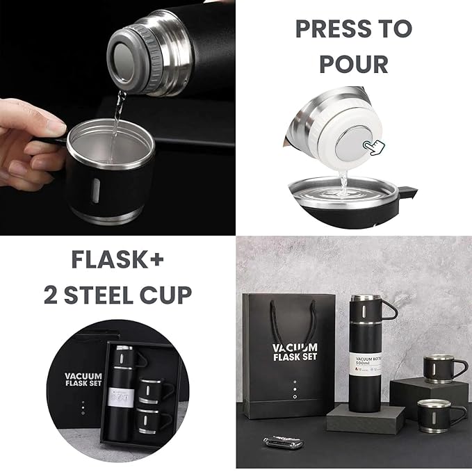 Premium Vacuum Flask Gift Set – Diwali Edition