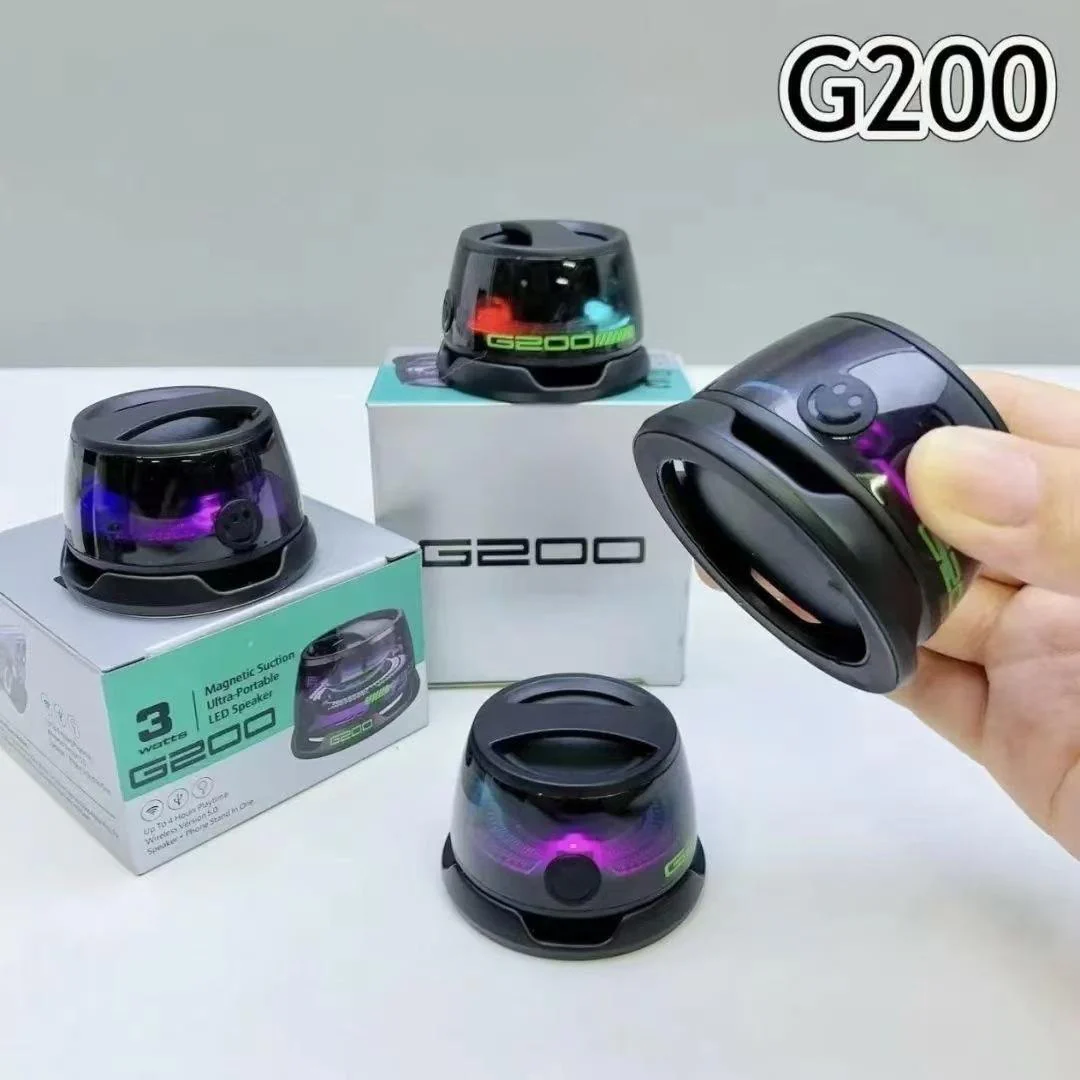 G200 Mini Bluetooth Speaker – RGB Lights & Magnetic Base