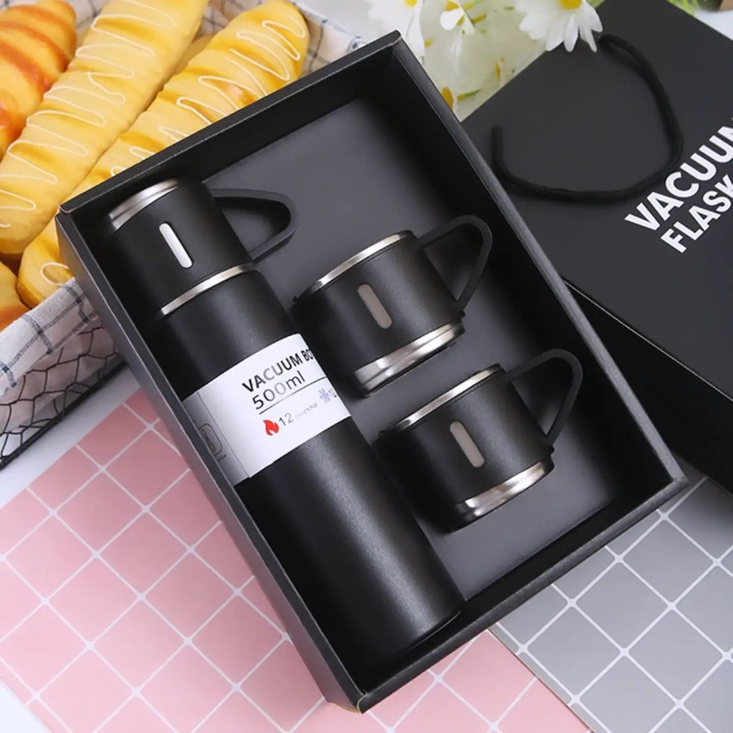 Premium Vacuum Flask Gift Set – Diwali Edition